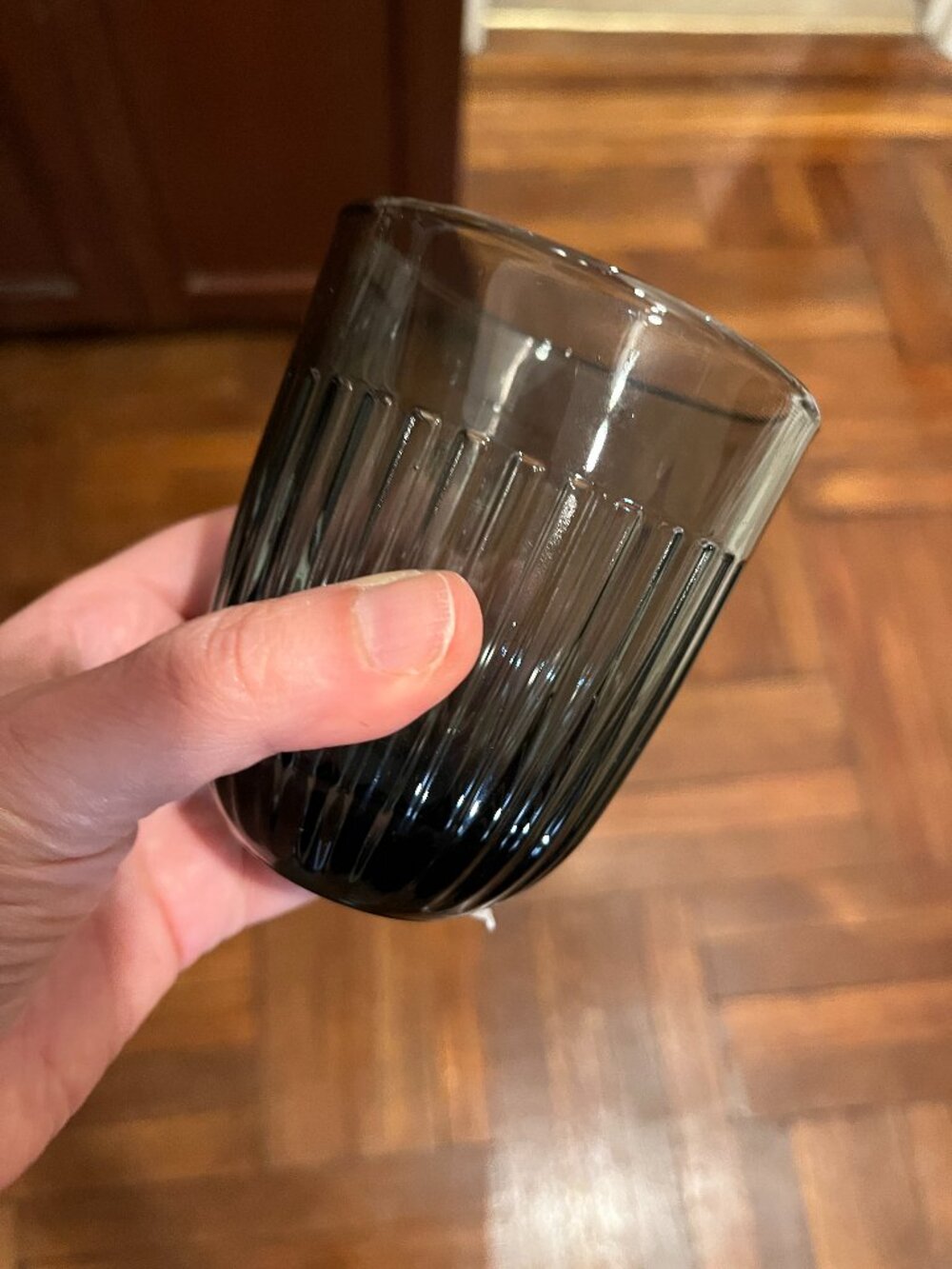 La Rochere France "Ouessant" 9.5oz Glass Tumbler - Grey - NWT - Style 633810